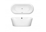 Bathtub freestanding Kaldewai Meisterstück Classic Duo Oval, 180x80cm, white