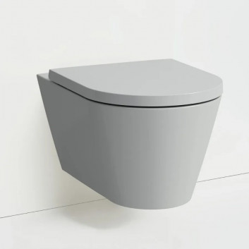 Wall-hung wc WC Laufen Kartell by Laufen, 54,5x37cm, rimless - szary mat