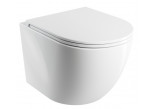 Wall-hung wc SILENT POWER™ Omnires Ottawa,with soft-close WC seat, 49x37cm, white mat