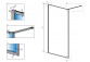 Panel Walk-In Radaway Modo II New 100-140x150-200cm, chrome, glass transparent