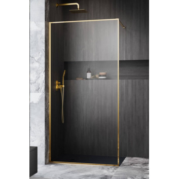 Cabin Walk-In Radaway Modo F II 50, profil black shiny, glass transparent