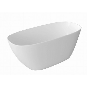 Bathtub freestanding Massi Elegant, 170x80x60 cm, without overflow, white- sanitbuy.pl