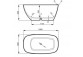 Bathtub freestanding Massi Elegant, 170x80x60 cm, without overflow, white- sanitbuy.pl
