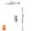 Shower set with mixer i handshower Corsan Ango,overhead shower 25cm,spout with switch ciśnieniowym, chrome