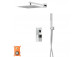 Shower set with mixer i handshower Corsan Ango,overhead shower 25cm, black