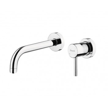 Washbasin faucet Giulini Giovanni Futuro single lever wall mounted 2-hole, złota