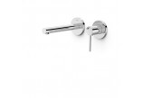 Component wall mounted do podtynkowego korpusu washbasin mixer TRES Max, spout 240mm, chrome