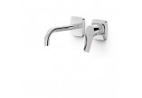 Component wall mounted do podtynkowego korpusu washbasin mixer TRES CANIGÓ PLUS, spout 240mm, chrome