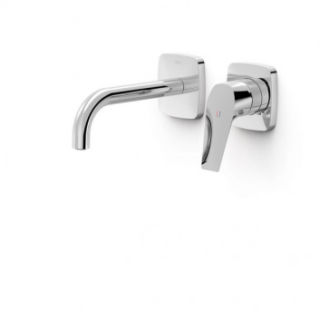 Component wall mounted do podtynkowego korpusu washbasin mixer TRES CANIGÓ PLUS, spout 240mm, chrome