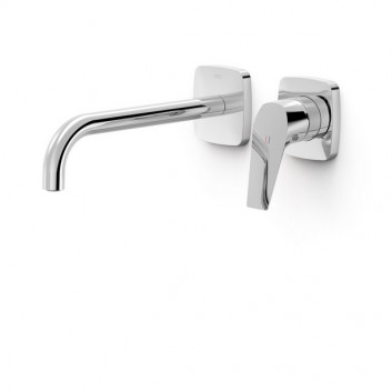 Component wall mounted do podtynkowego korpusu washbasin mixer TRES CANIGÓ , spout 180mm, chrome