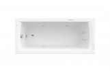 Rectangular bathtub acrylic with hydromassage ROCA Smart WaterAir Plus, 180x80cm, 