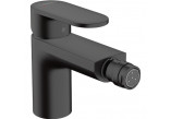 Single lever bidet mixer with pop-up waste with pull-rod Hansgrohe Vernis Blend, black mat