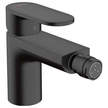 Single lever washbasin faucet 70 with pop-up waste with pull-rod, Hangrohe Vernis blend , black mat