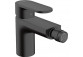 Single lever washbasin faucet 70 with pop-up waste with pull-rod, Hangrohe Vernis blend , black mat