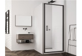 Door shower swinging 90cm, SanSwiss Top Line-S black, black mat