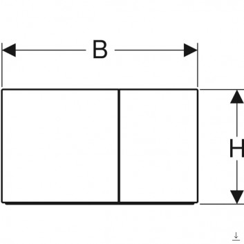 Flush button Geberit Sigma 70 front flushing do spłukiwania dwudzielnego - black chrome