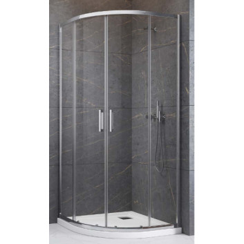 Quadrant shower enclosure Radaway Premium Pro PDD 80x80cm, chrome/ glass transparent