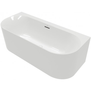 Bathtub wallmounted 180x80 left, Villeroy&Boch Loop&Friends - Weiss Alpin