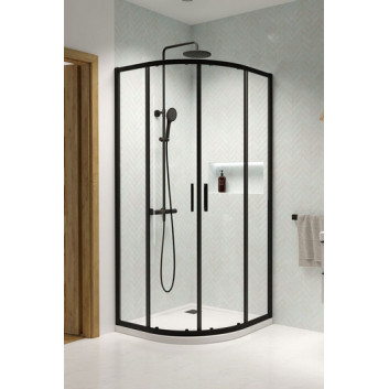 Quadrant shower enclosure Radaway Premium Pro PDD 100x100cm, chrome/ glass transparent