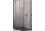 Quadrant shower enclosure Radaway Premium Pro PDD 100x100cm, black mat/ glass transparent