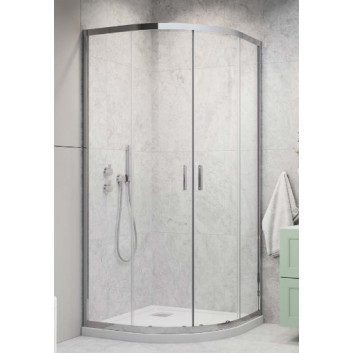 Quadrant shower enclosure Radaway Alienta A 80x80cm, chrome/ glass transparent