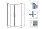 Quadrant shower enclosure Radaway Alienta A 80x80cm, chrome/ glass transparent