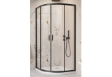 Quadrant shower enclosure Radaway Alienta Black A 80x80cm, black mat/ glass transparent