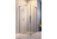 Cabin Radaway Furo SL KDD 120, profil gunmetal szczotkowany, glass transparent, part left