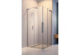 Cabin Radaway Furo SL KDD 90, profil chrome shine, glass transparent, part right