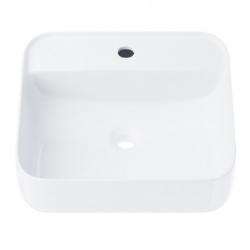 Countertop washbasin square Corsan 1395x395x145mm with tap hole, white