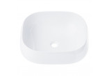 Countertop washbasin okrągłaCorsan 400x400x160mm with waste klik-klak white, white