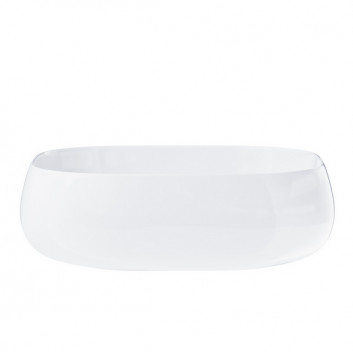 Countertop washbasin Corsan 450x410x145mm, with waste klik-klak white,white