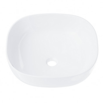 Washbasin round countertop Corsan 415x415x135mm, white