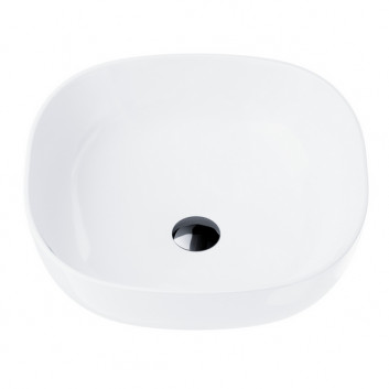 Washbasin square countertop Corsan 420x420x145mm, white