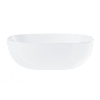 Washbasin square countertop Corsan 420x420x145mm, with waste klik-klak chrome, white