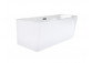 Bathtub freestanding corner Corsan Intero , 160x74cm, lewostronna, korek klik-klak chrome, white