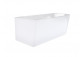 Bathtub freestanding corner Corsan Intero , 160x74cm, lewostronna, korek klik-klak black, white