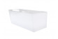 Bathtub freestanding corner Corsan Intero , 160x74cm, prawostronna, korek klik-klak chrome, white