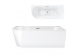 Bathtub freestanding corner Corsan Intero , 170x73cm, prawostronna, korek klik-klak white, white