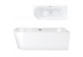 Bathtub freestanding corner Corsan Intero , 170x73cm, prawostronna, korek klik-klak white, white