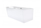 Bathtub freestanding corner Corsan Intero , 170x73cm, prawostronna, korek klik-klak white, white