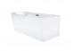 Bathtub freestanding corner Corsan Intero , 170x73cm, prawostronna, korek klik-klak chrome, white