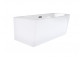 Bathtub freestanding corner Corsan Intero , 170x73cm, prawostronna, korek klik-klak black, white