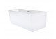 Bathtub freestanding corner z szeroką krawędzią Corsan Intero , 170x80cm, lewostronna, korek klik-klak black, white