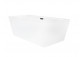 Bathtub freestanding corner z szeroką krawędzią Corsan Intero , 170x80cm, prawostronna, korek klik-klak white, white