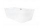 Bathtub freestanding wallmounted z szeroką krawędzią Corsan ISEO , 160x74cm, korek klik-klak black, white