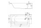 Bathtub rectangular 150x75cm, Cersanit City, white