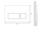 Flushing plate Cersanit Block, black mat