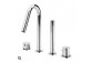 Bruma Imperial Washbasin faucet with waste Wall mounted spout 230mm gold