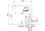 Kitchen faucet Franke Lina L , height 284mm, obrotowa i pull-out spray, chrome